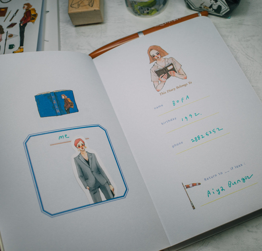 La Dolce Vita Bon Voyage Undated Diary (4 Different Cover Options) - Smidapaper Ikigai Shop