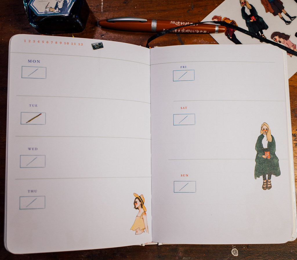 La Dolce Vita Bon Voyage Undated Diary (4 Different Cover Options) - Smidapaper Ikigai Shop