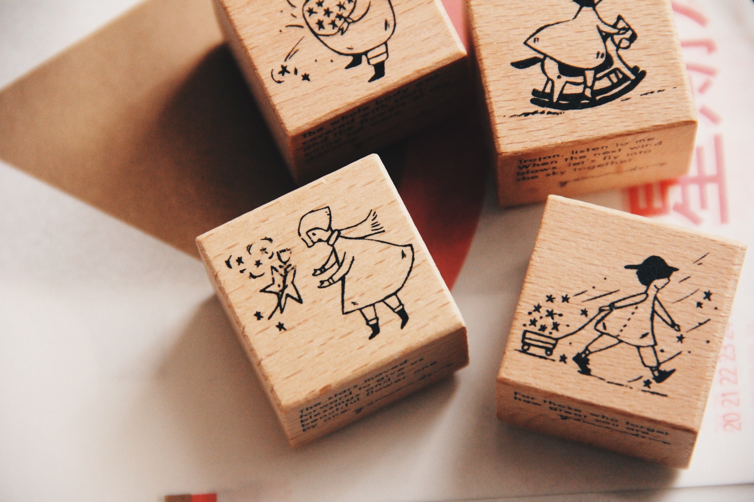Yamadoro Star/ Trojan/ Girl Rubber Stamp (set of 4) - Smidapaper Ikigai Shop