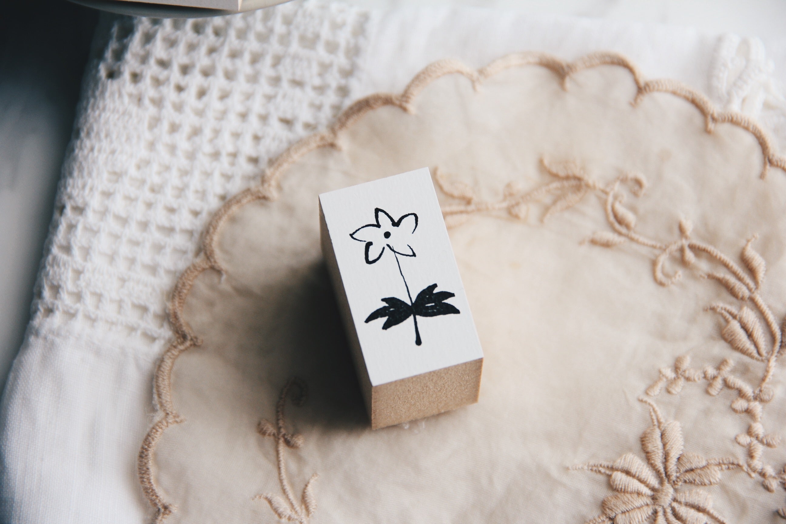 Nico Neco Original Japanese Lilium Flower Rubber Stamp - Smidapaper Ikigai Shop