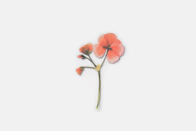 Appree Pressed Stickers- 009 Geranium - Smidapaper Ikigai Shop