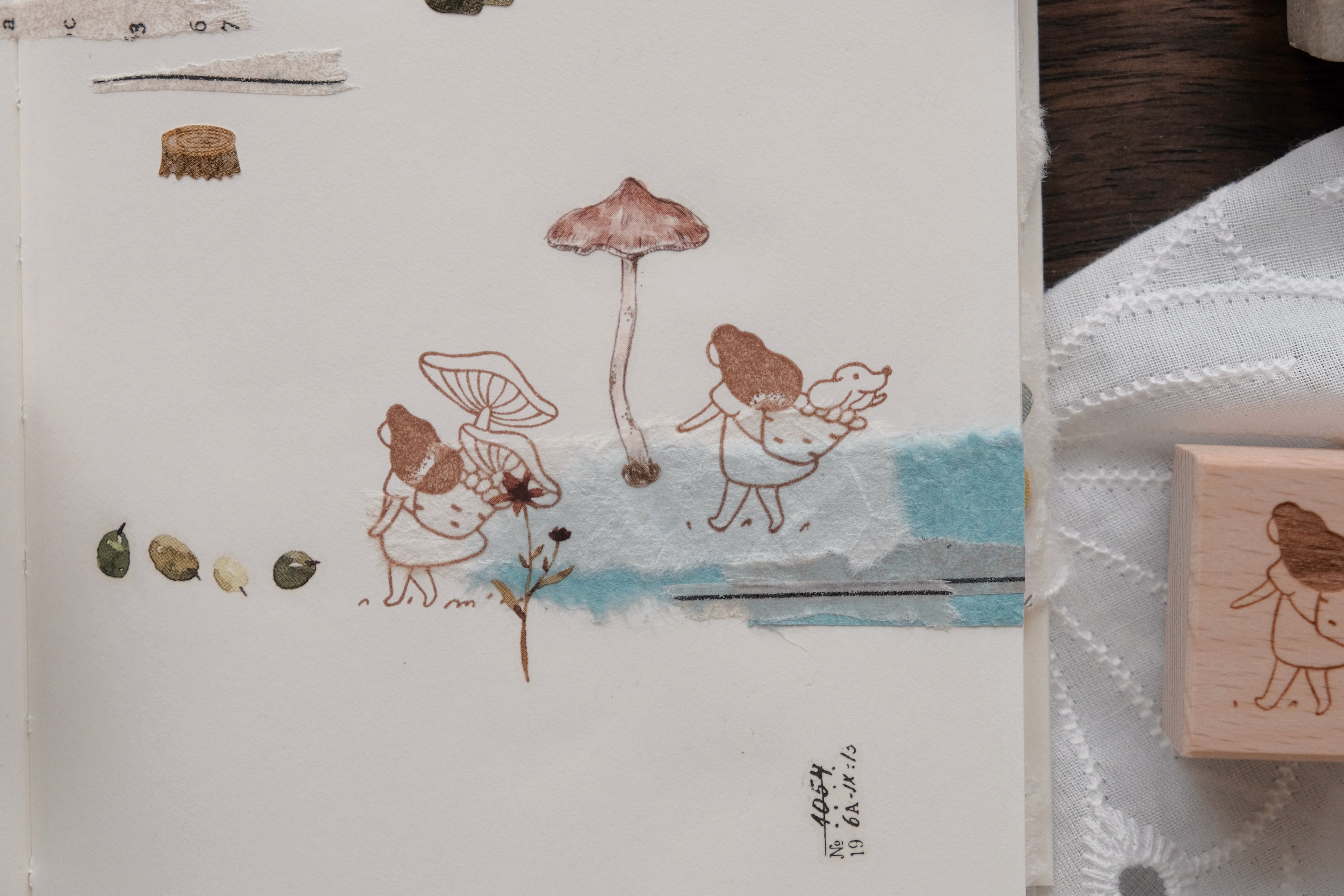 bighands Rubber Stamp- Pick Some Mushroom