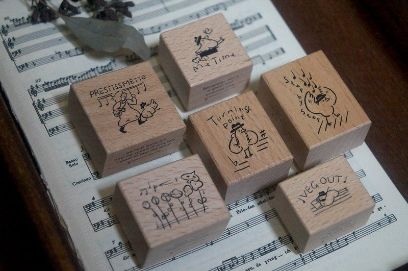 Yamadoro A Song of Life Rubber Stamp Set (Set of 6) - Smidapaper Ikigai Shop