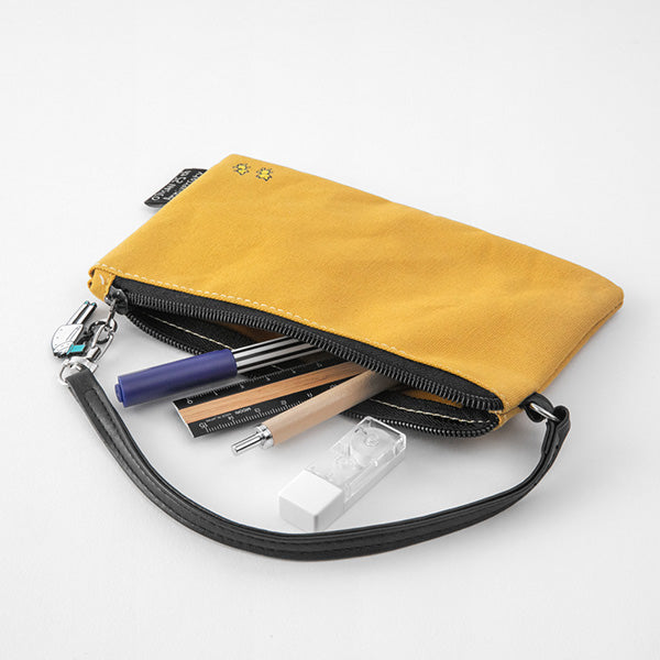 Midori Ojisan 25th Anniversary Flat Pouch - Yellow - Smidapaper Ikigai Shop