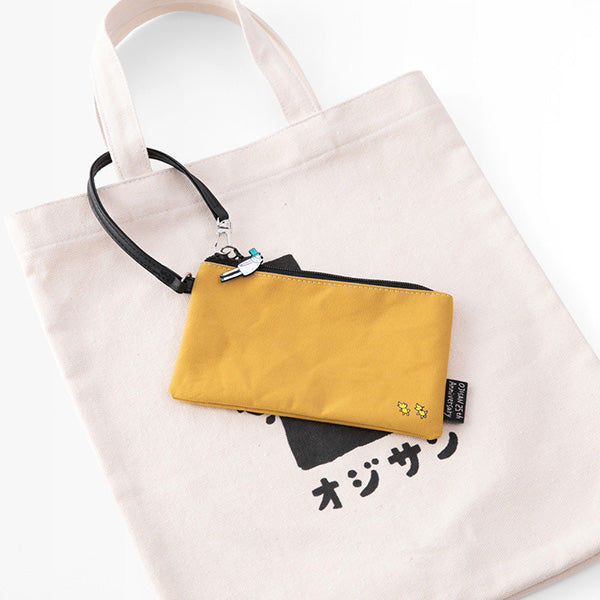 Midori Ojisan 25th Anniversary Flat Pouch - Yellow - Smidapaper Ikigai Shop