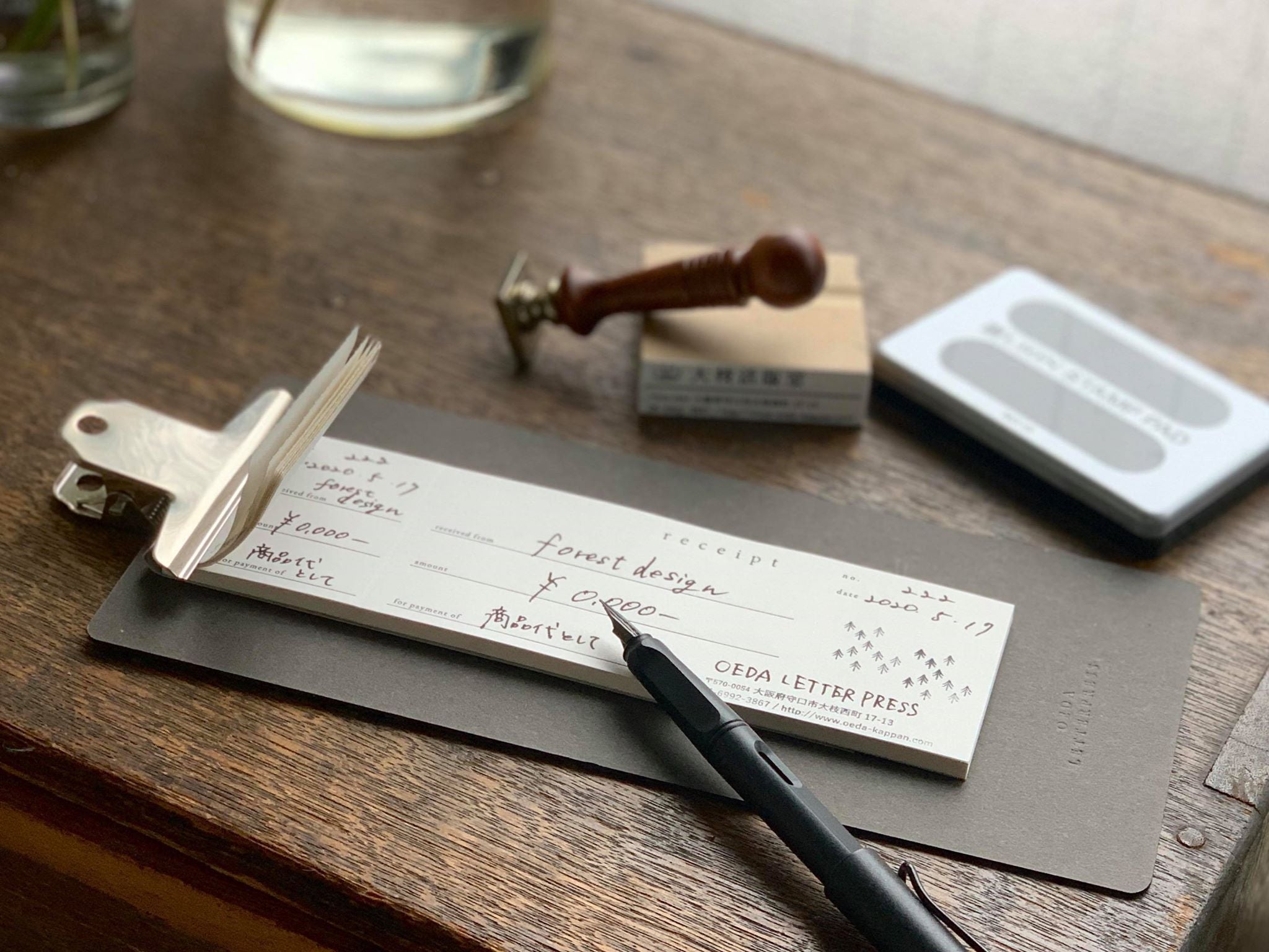 Oeda Letterpress Money Receipt - Smidapaper Ikigai Shop