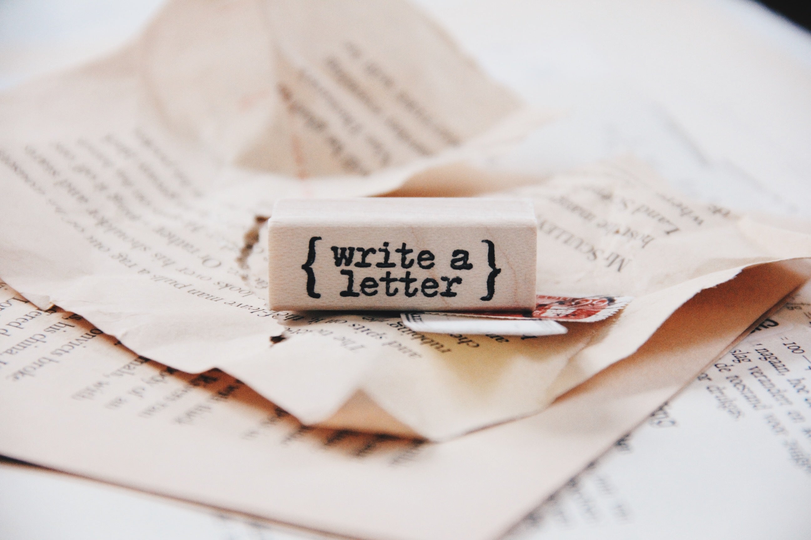Catslife Press Write A Letter Rubber Stamp - Smidapaper Ikigai Shop