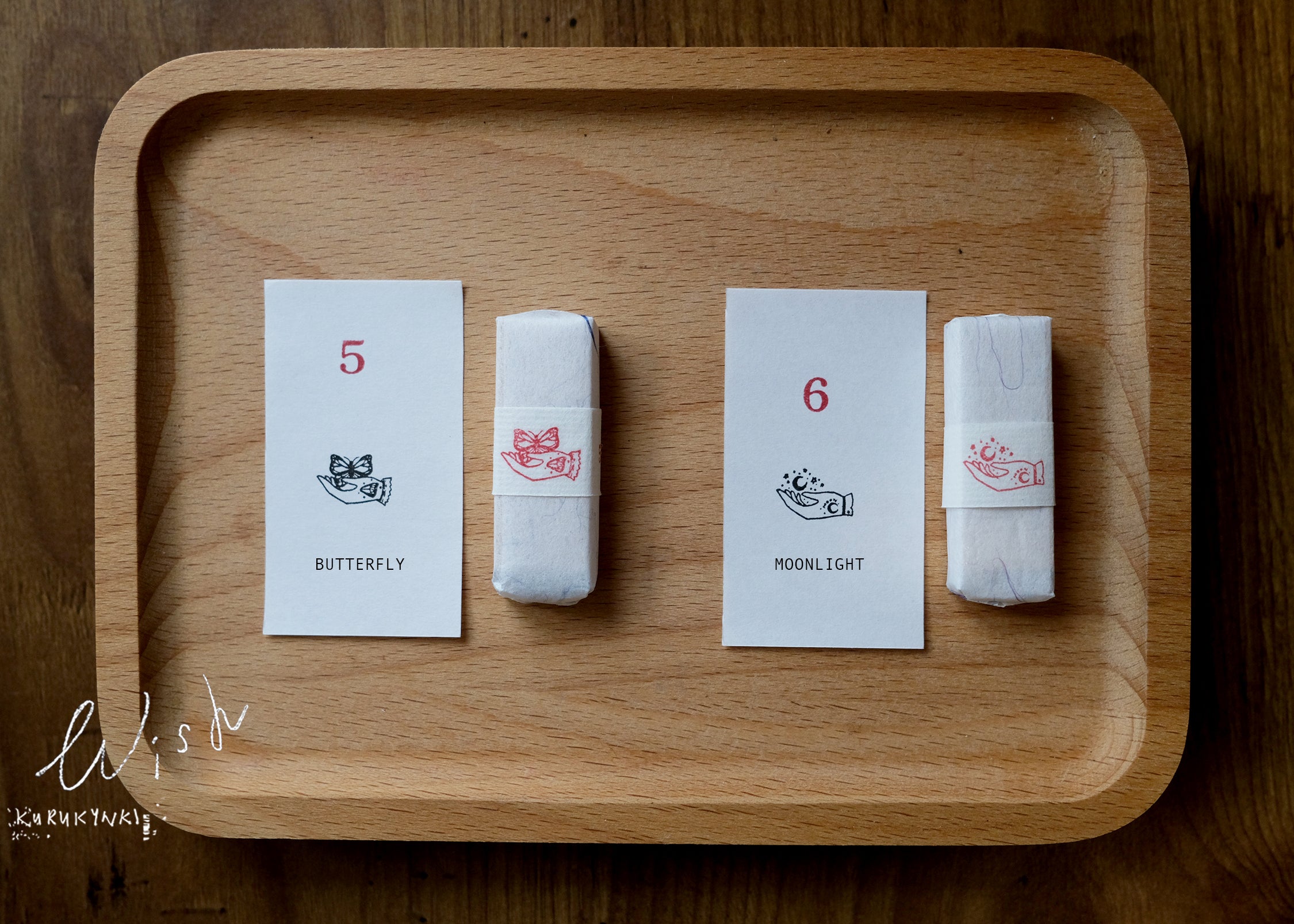 Kurukynki WISH Rubber Stamp (18 designs, sold individually) - Smidapaper Ikigai Shop
