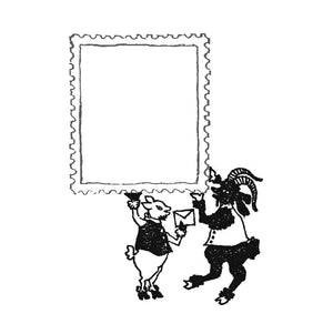 Wonderland: Emma of White Goat and Yang of Black Goat  Stamp - Smidapaper Ikigai Shop