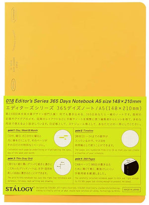 Stalogy 365 Notebook A5- Yellow - Smidapaper Ikigai Shop