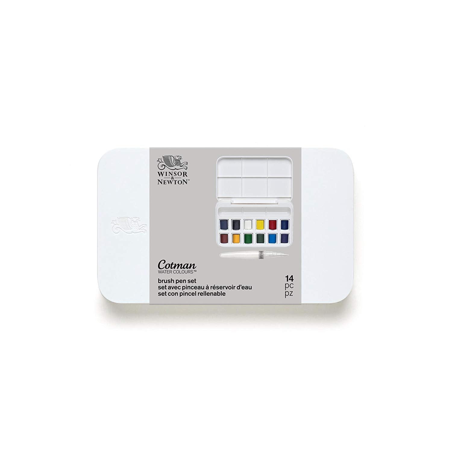 Winsor & Newton Cotman Watercolour and Brush Pen Set, 12 Half Pans - Smidapaper Ikigai Shop