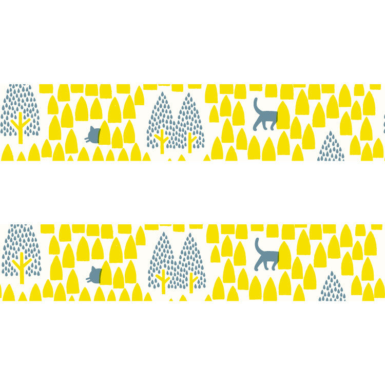 Papier Platz Washi Tape - Cat in a Forest - Smidapaper Ikigai Shop