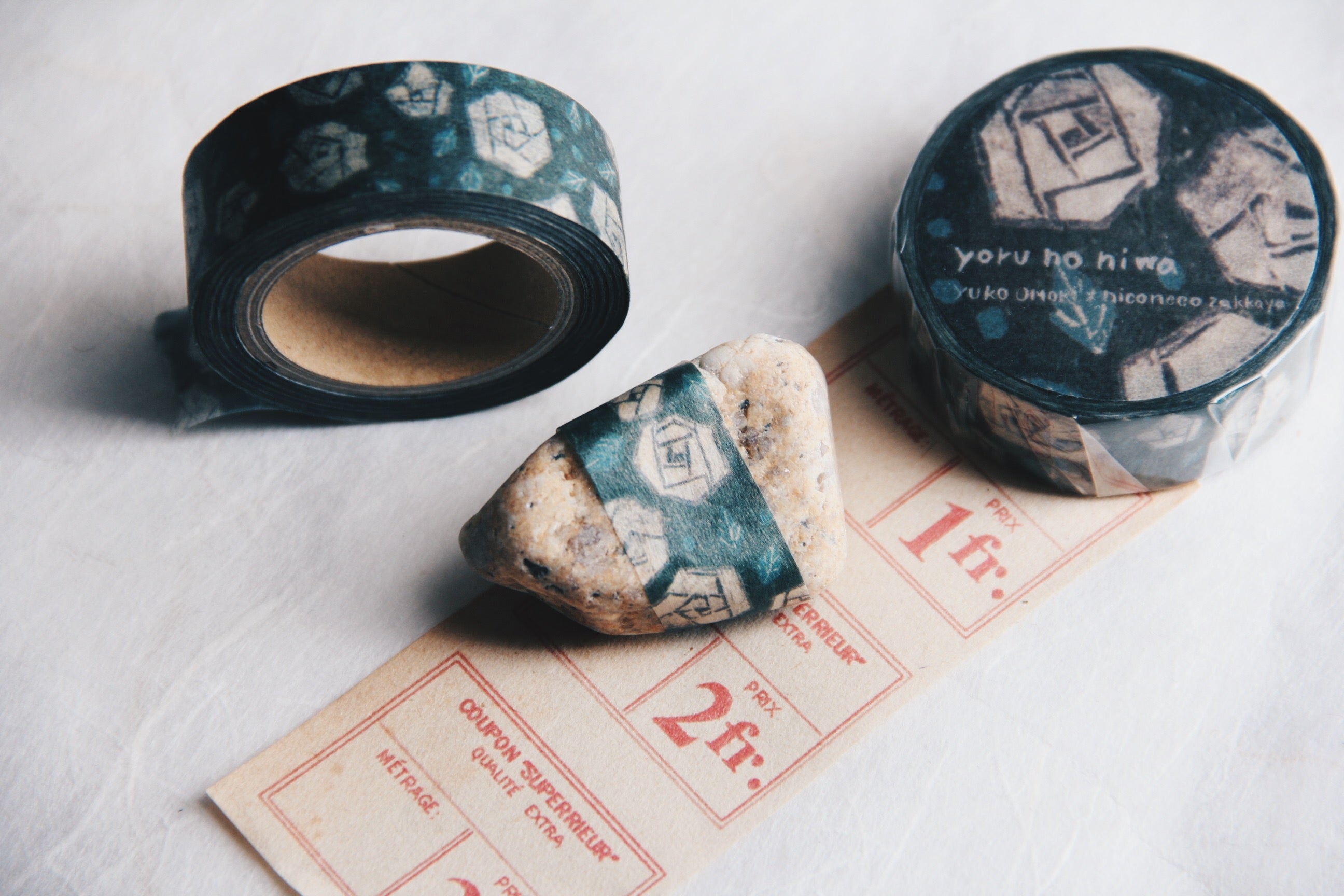 Nico Neco x omoriyuko Fine Japanese Art Washi Tape-Yoru No Niwa - Smidapaper Ikigai Shop