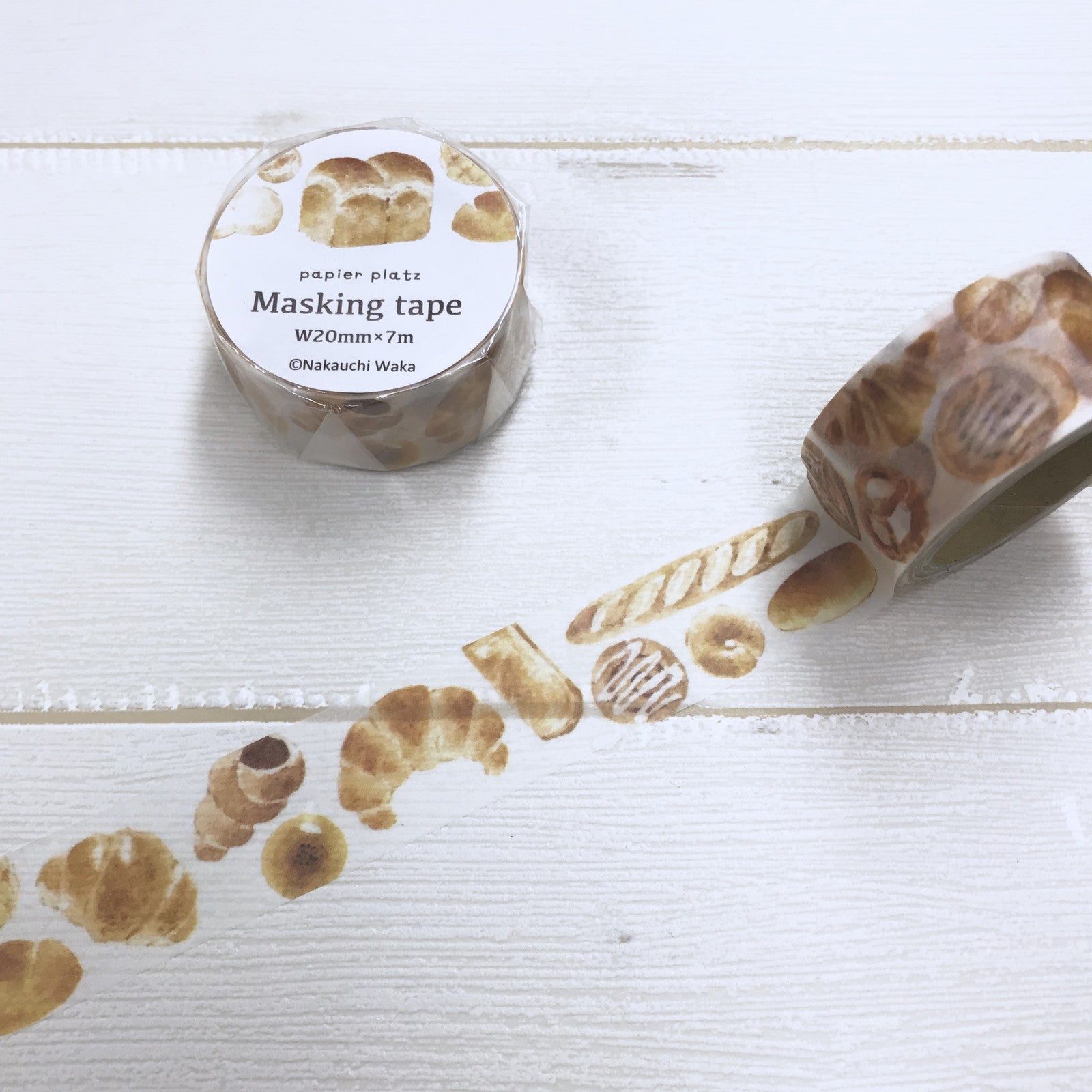 Papier Platz x Nakauchi Waka Washi Tape - Bread - Smidapaper Ikigai Shop