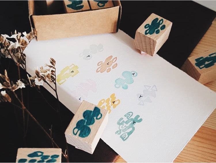 Kurukynki Play Rubber Stamp (set of 8) - Smidapaper Ikigai Shop