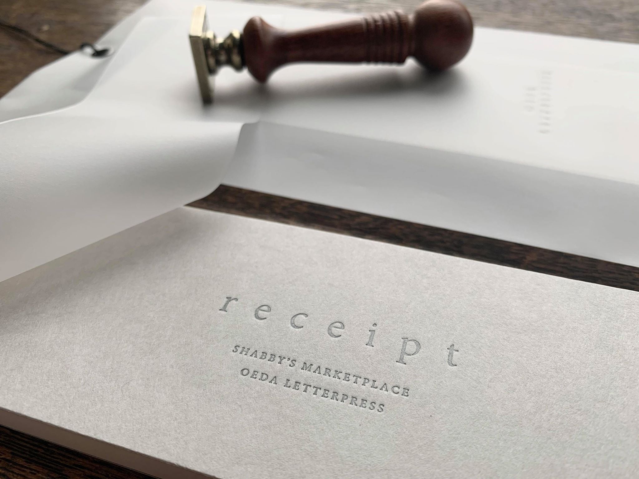 Oeda Letterpress Money Receipt - Smidapaper Ikigai Shop