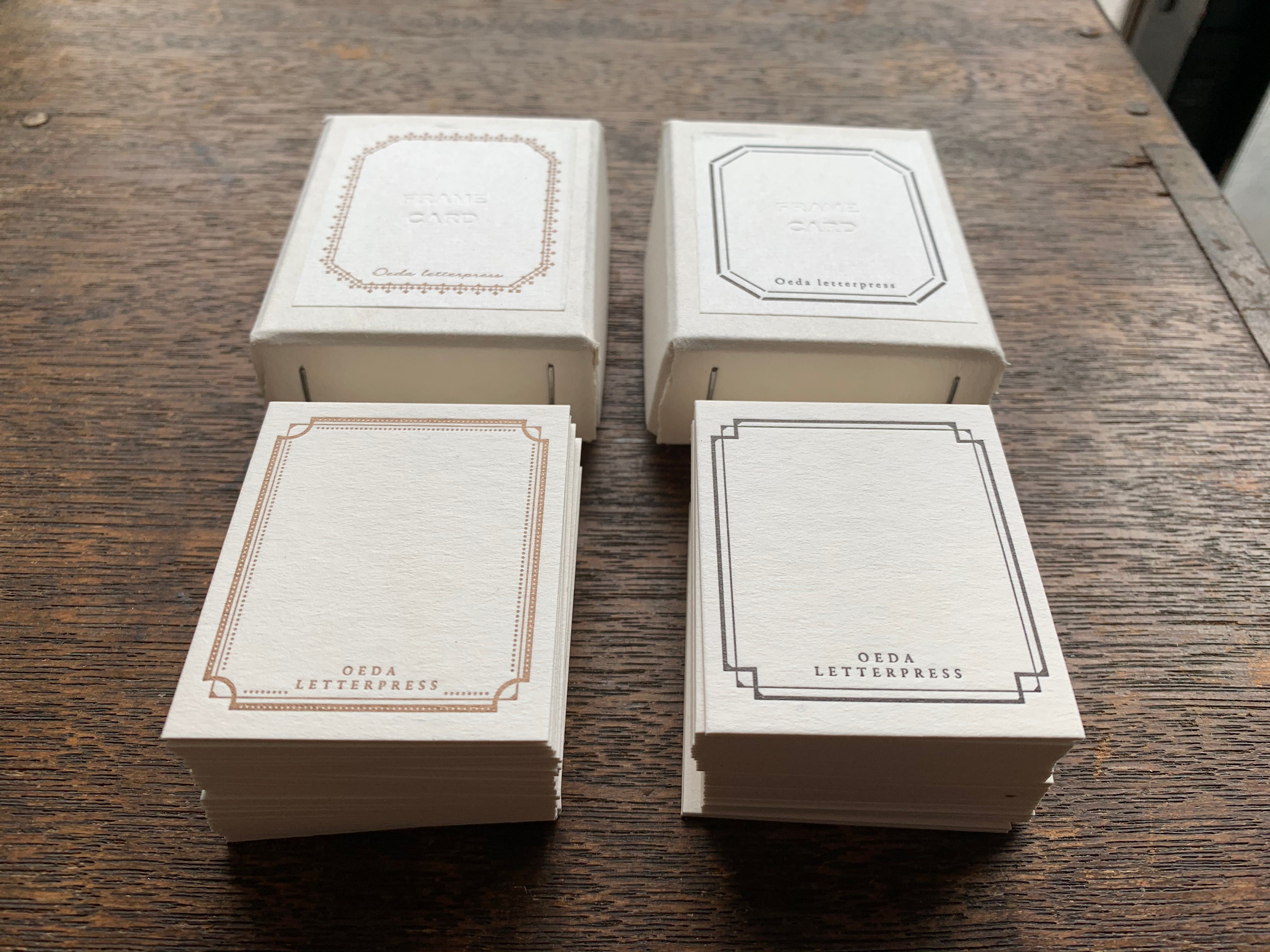 Oeda Letterpress Mini Card Box Frame (Black/Bronze) - Smidapaper Ikigai Shop