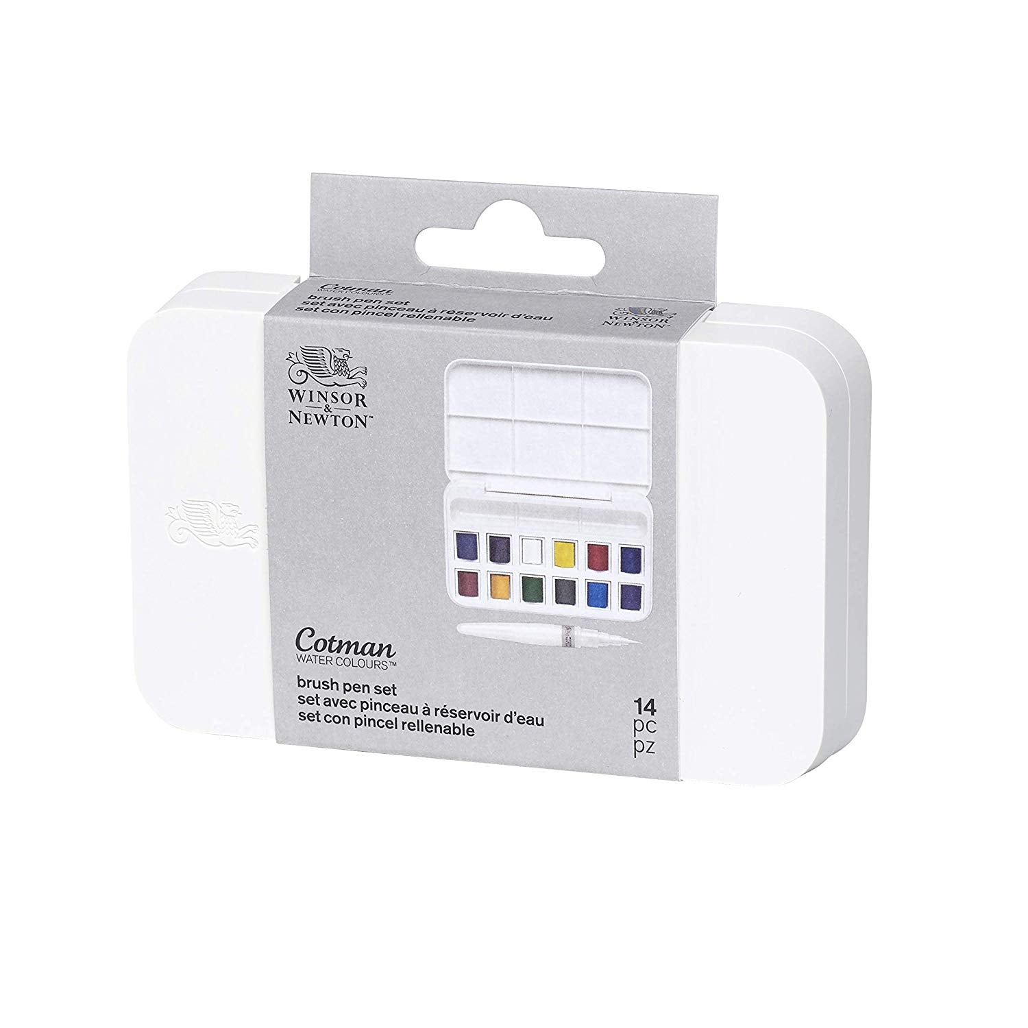 Winsor & Newton Cotman Watercolour and Brush Pen Set, 12 Half Pans - Smidapaper Ikigai Shop