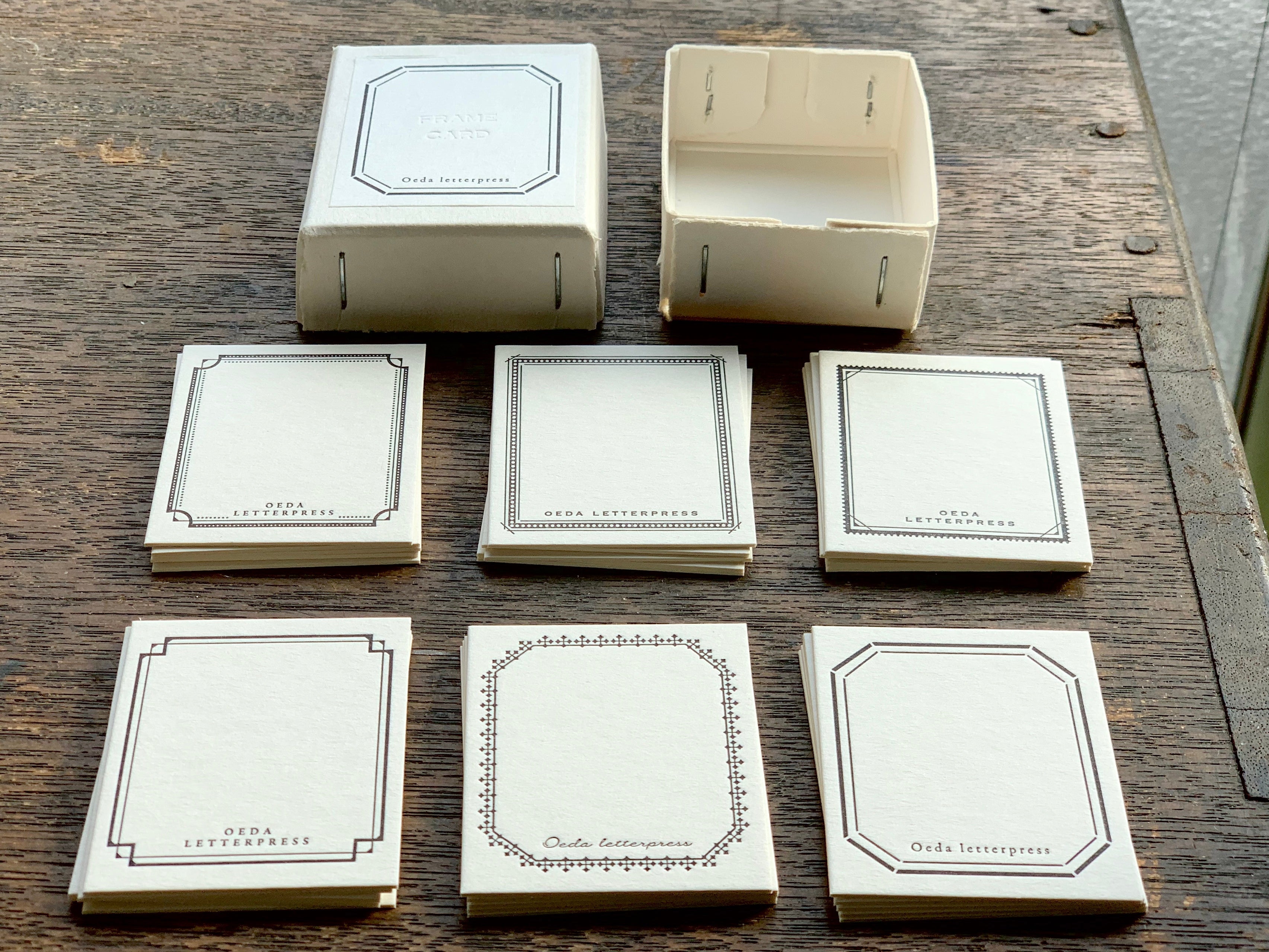 Oeda Letterpress Mini Card Box Frame (Black/Bronze) - Smidapaper Ikigai Shop