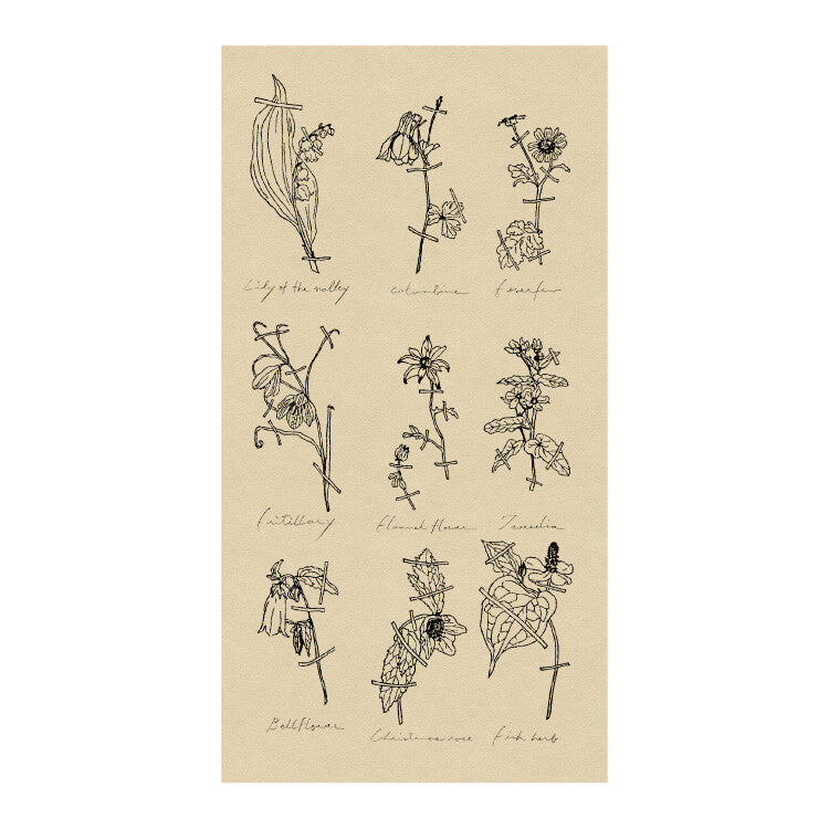 Hutte Lily of the Valley A5 Slim Notebook - Smidapaper Ikigai Shop