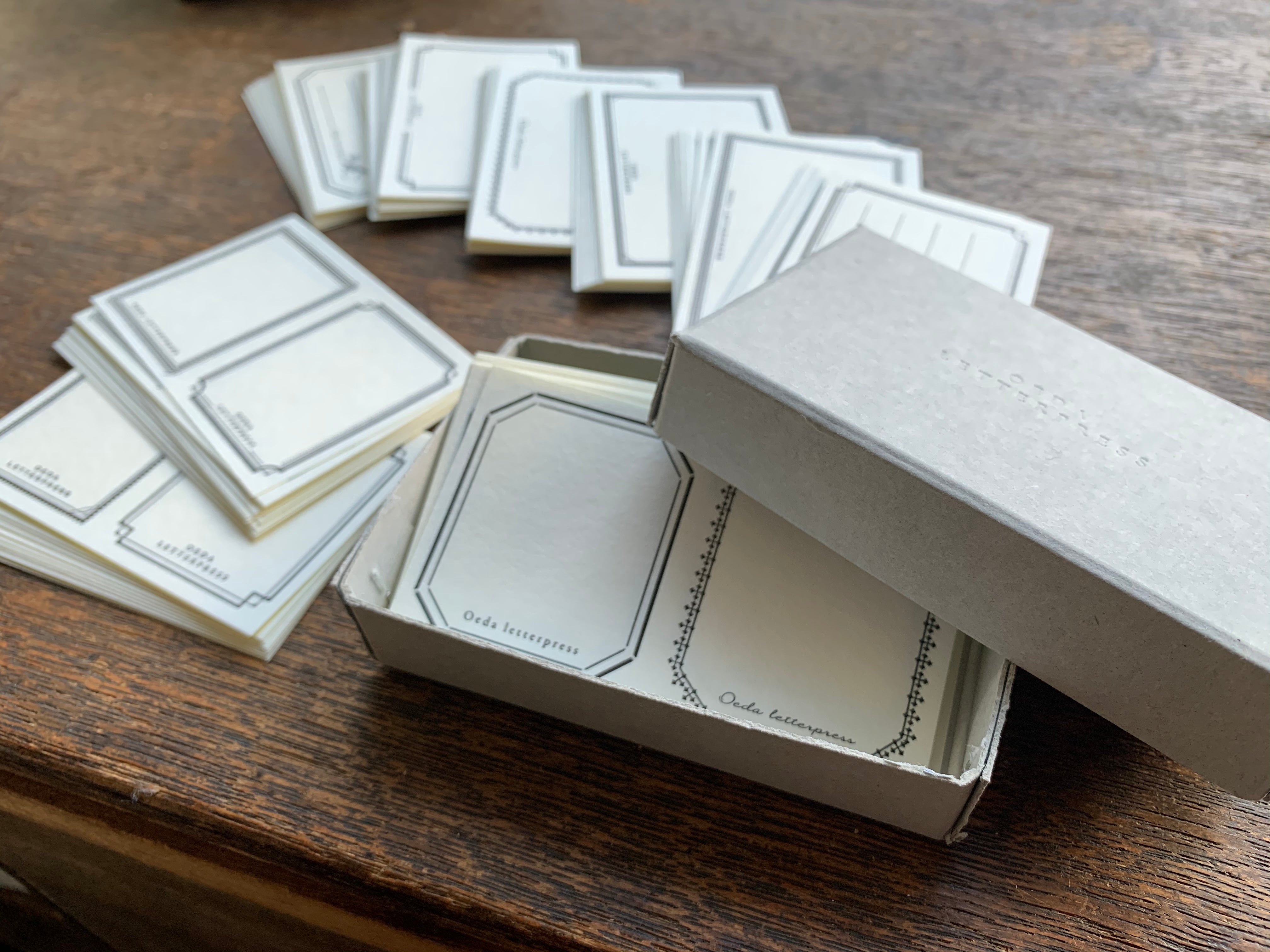 Oeda Letterpress Sticker Box Frame (Black/Bronze) - Smidapaper Ikigai Shop