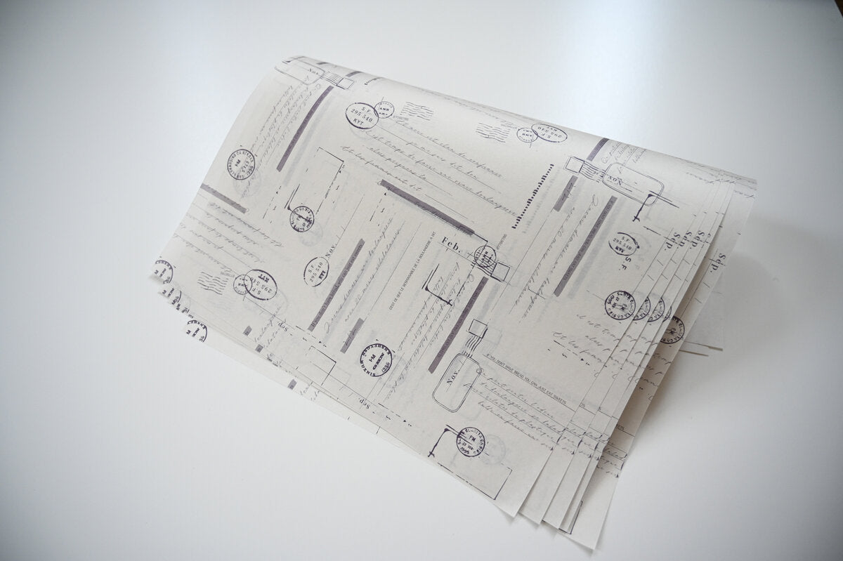 Tutty Design A4 Wrapping Paper: Postmark - Smidapaper Ikigai Shop