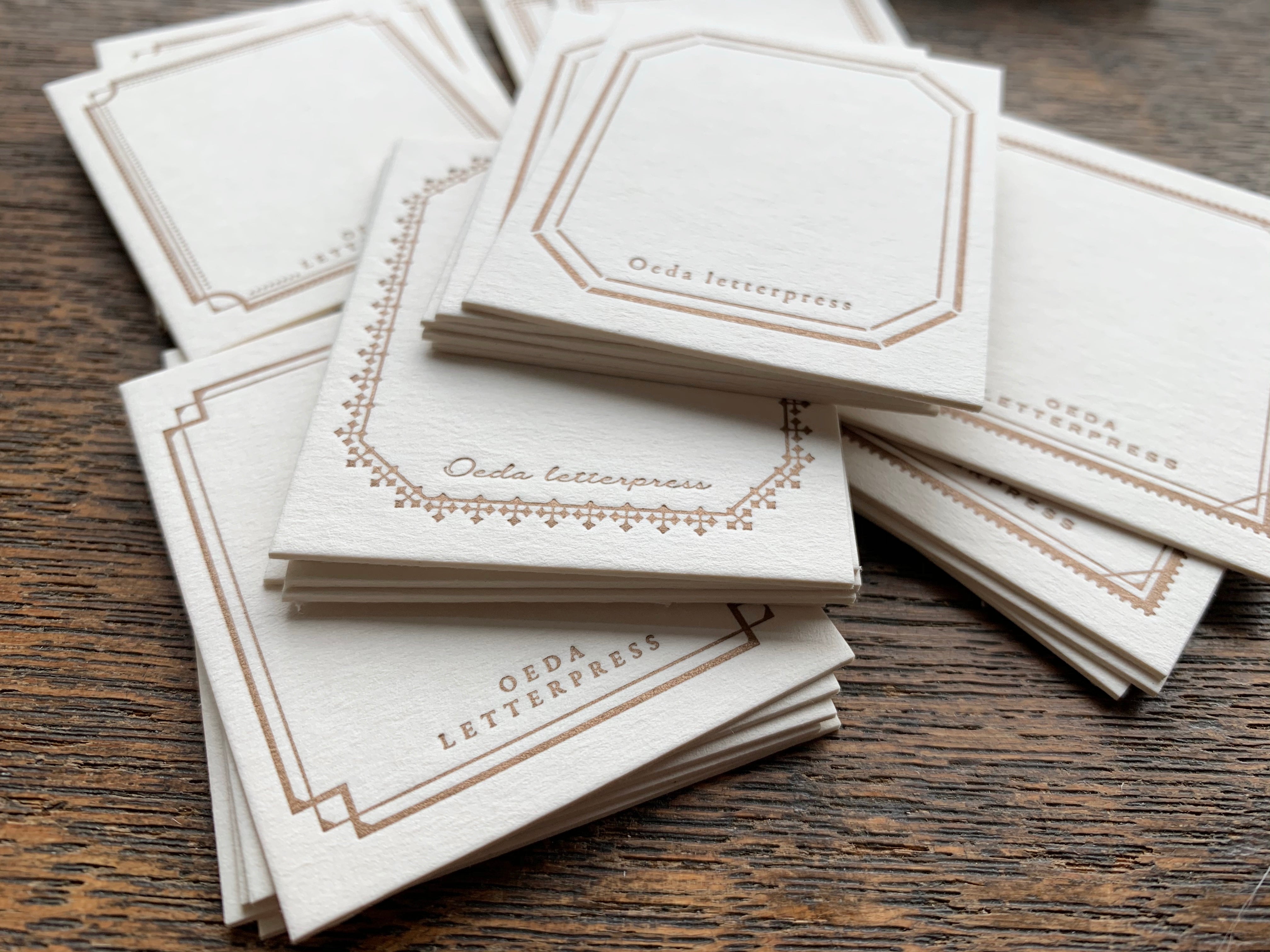 Oeda Letterpress Mini Card Box Frame (Black/Bronze) - Smidapaper Ikigai Shop
