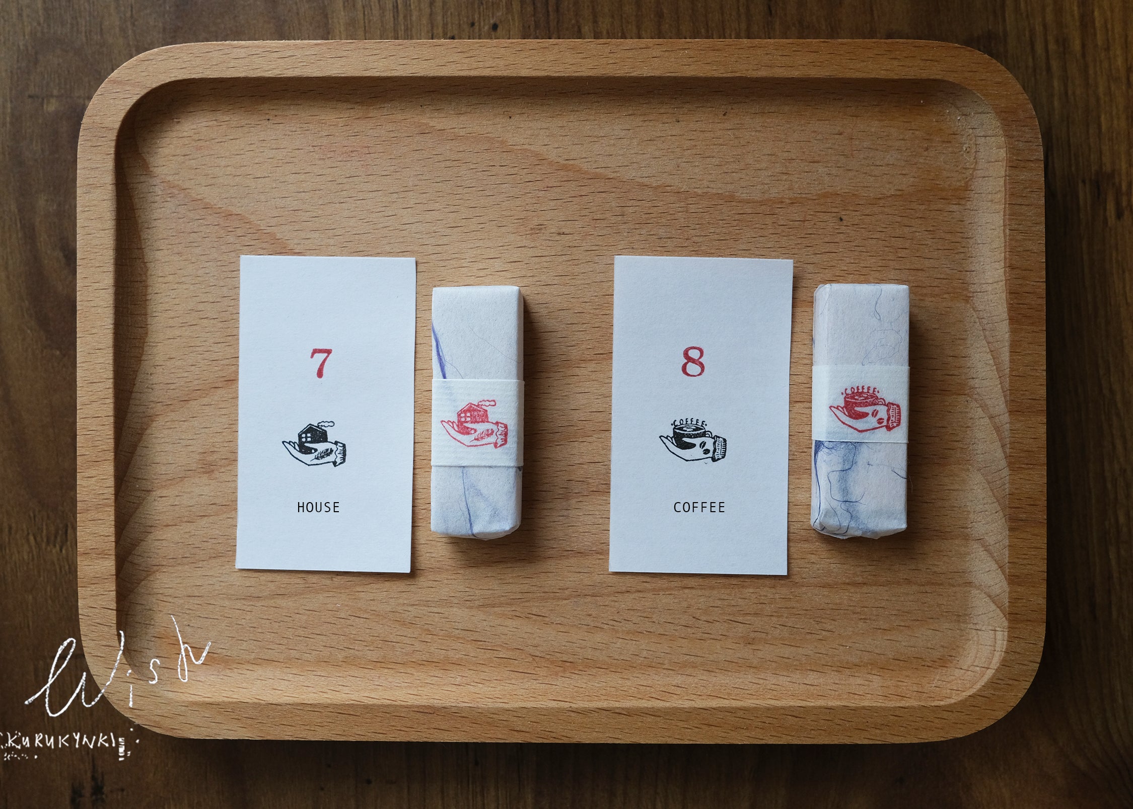 Kurukynki WISH Rubber Stamp (18 designs, sold individually) - Smidapaper Ikigai Shop