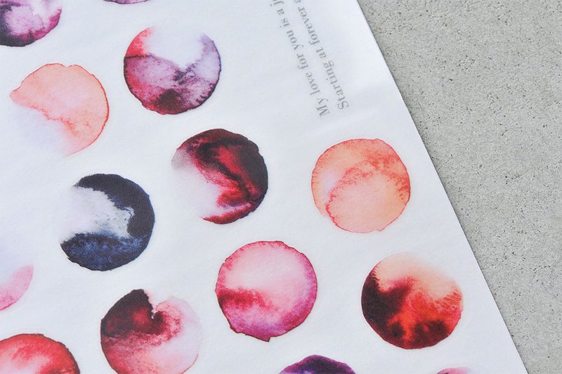 MU Print-On Stickers-041 Red Wine - Smidapaper Ikigai Shop