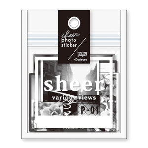 Mindwave Sheer Photo Sticker: Monochrome - Smidapaper Ikigai Shop