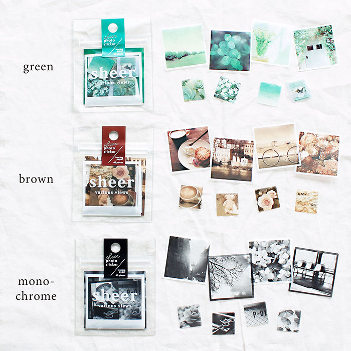 Mindwave Sheer Photo Sticker: Monochrome - Smidapaper Ikigai Shop
