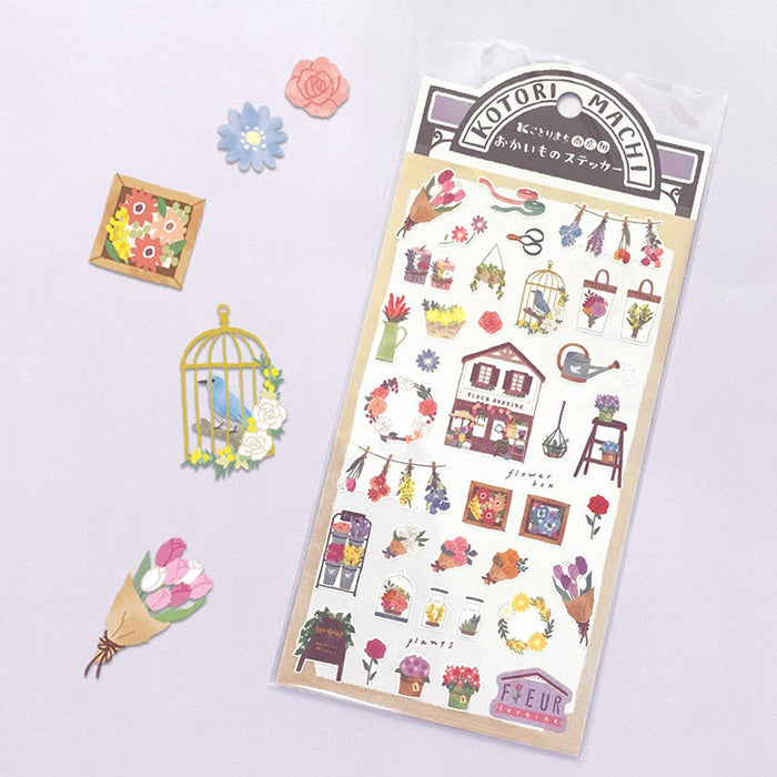 Mindwave Kotori Machi: Flower Shop Stickers - Smidapaper Ikigai Shop