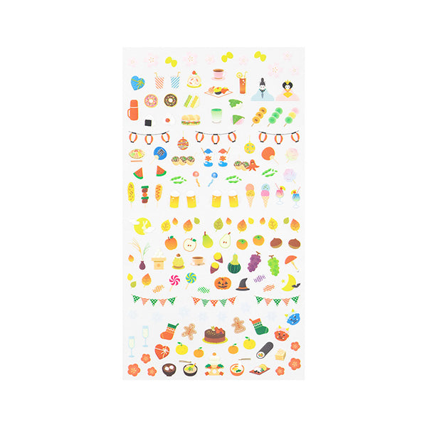 Midori Schedule Seal Seasonal Food Stickers - Smidapaper Ikigai Shop