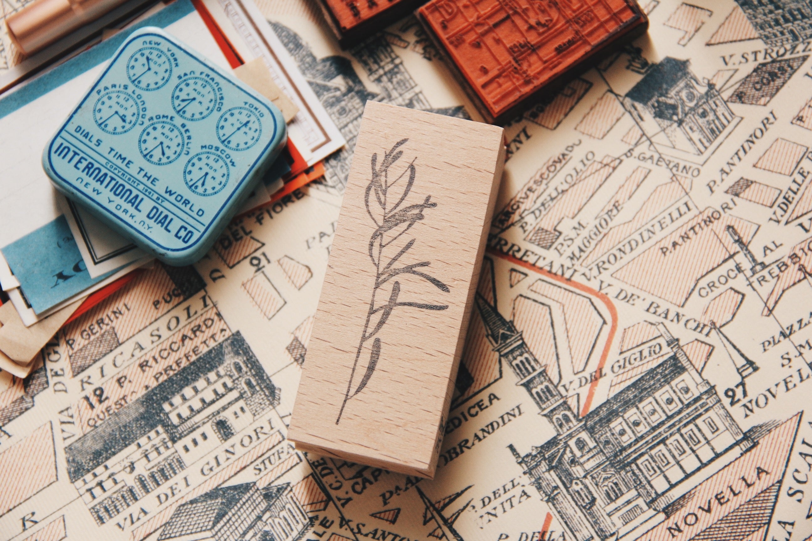 Stempel Jazz Eucalyptus III Rubber Stamp - Smidapaper Ikigai Shop