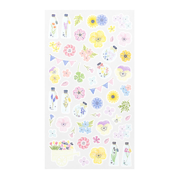 Midori Marche Stickers | Pressed Flowers - Smidapaper Ikigai Shop