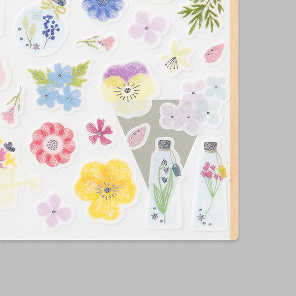 Midori Marche Stickers | Pressed Flowers - Smidapaper Ikigai Shop