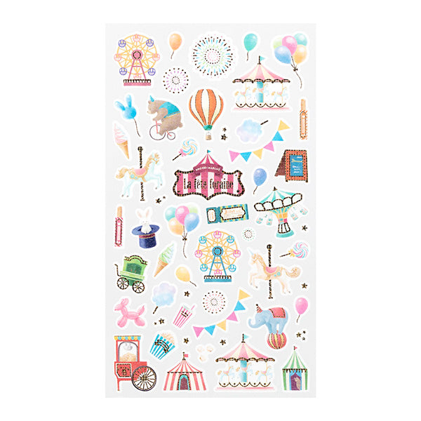 Midori Marche Stickers | Amusement Park - Smidapaper Ikigai Shop