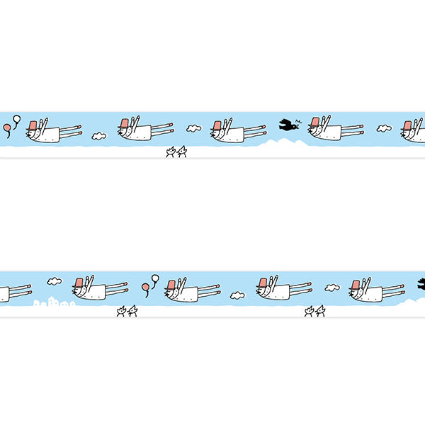Midori Ojisan 25th Anniversary Masking Tape - Flying Ojisan (S) - Smidapaper Ikigai Shop