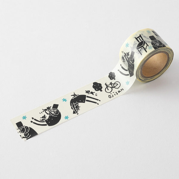 Midori Ojisan 25th Anniversary Masking Tape - Ojisan & Dogs (M) - Smidapaper Ikigai Shop