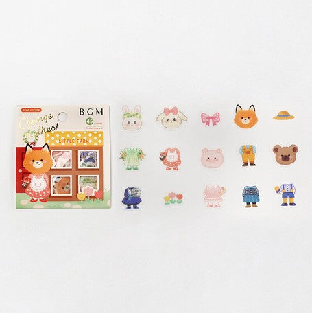 BGM Flake Seal-Change Clothes: Little Farm - Smidapaper Ikigai Shop