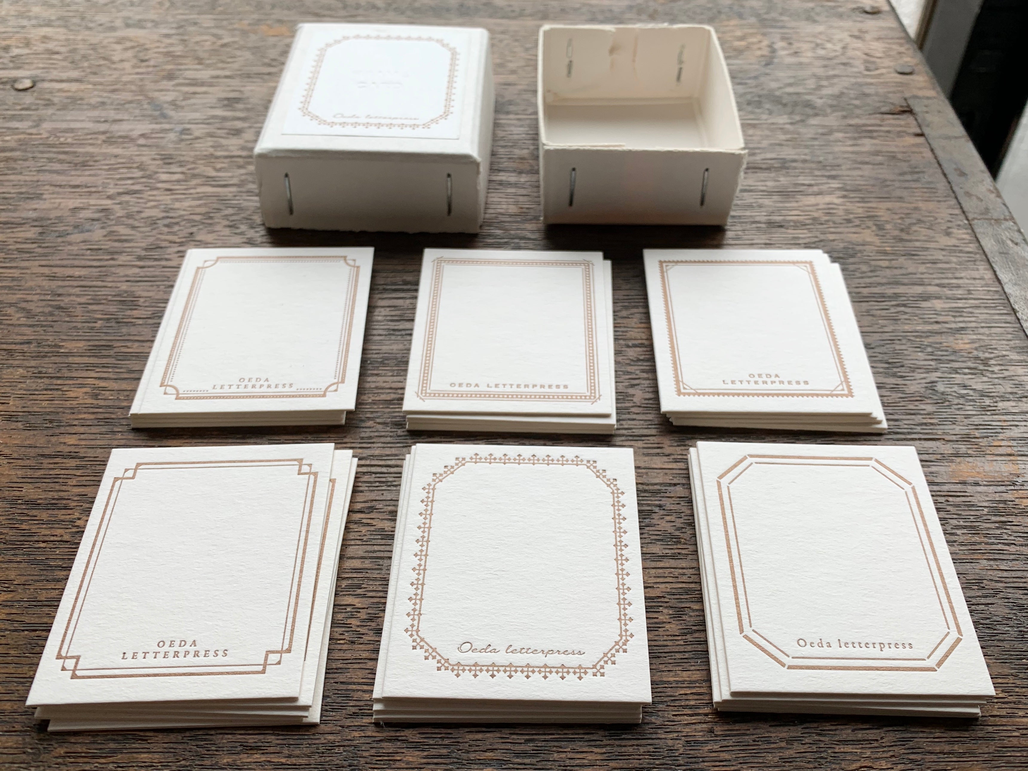 Oeda Letterpress Mini Card Box Frame (Black/Bronze) - Smidapaper Ikigai Shop