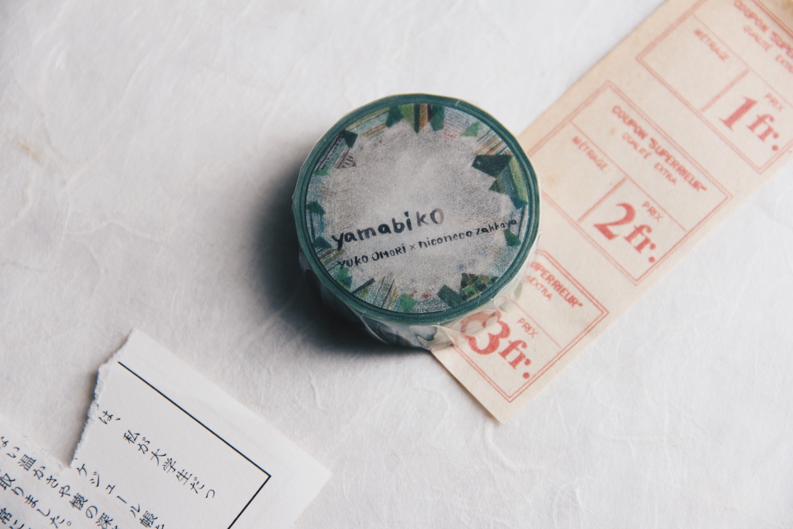 Nico Neco x omoriyuko Fine Japanese Art Washi Tape-Yamabiko - Smidapaper Ikigai Shop