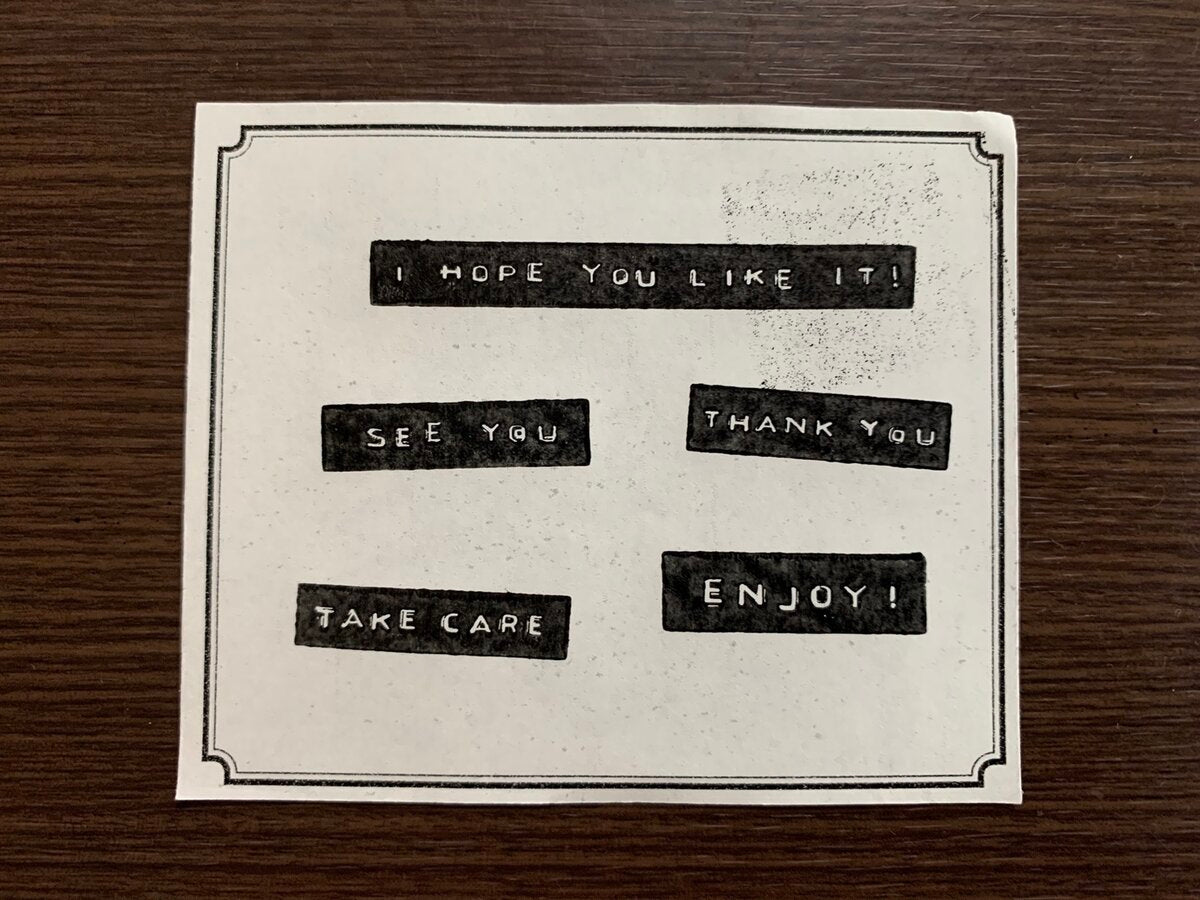 Tutty Design Rubber Stamp: Emboss Label - Smidapaper Ikigai Shop