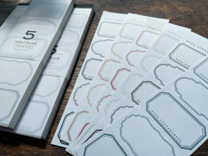 Oeda Letterpress 5 Frame Label Book: Frame (3 Colours) - Smidapaper Ikigai Shop