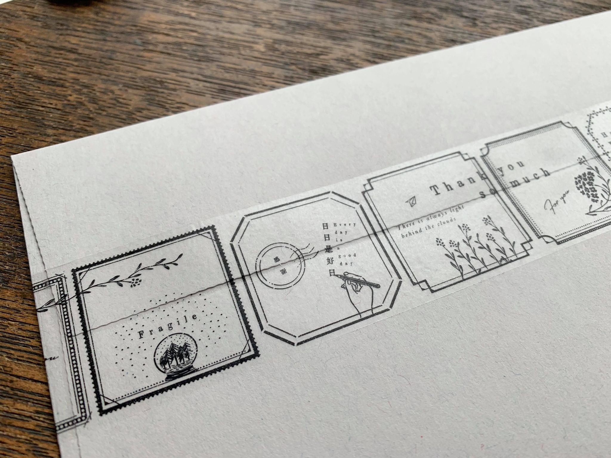 Oeda Letterpress Packing Tape-5 Frame - Smidapaper Ikigai Shop