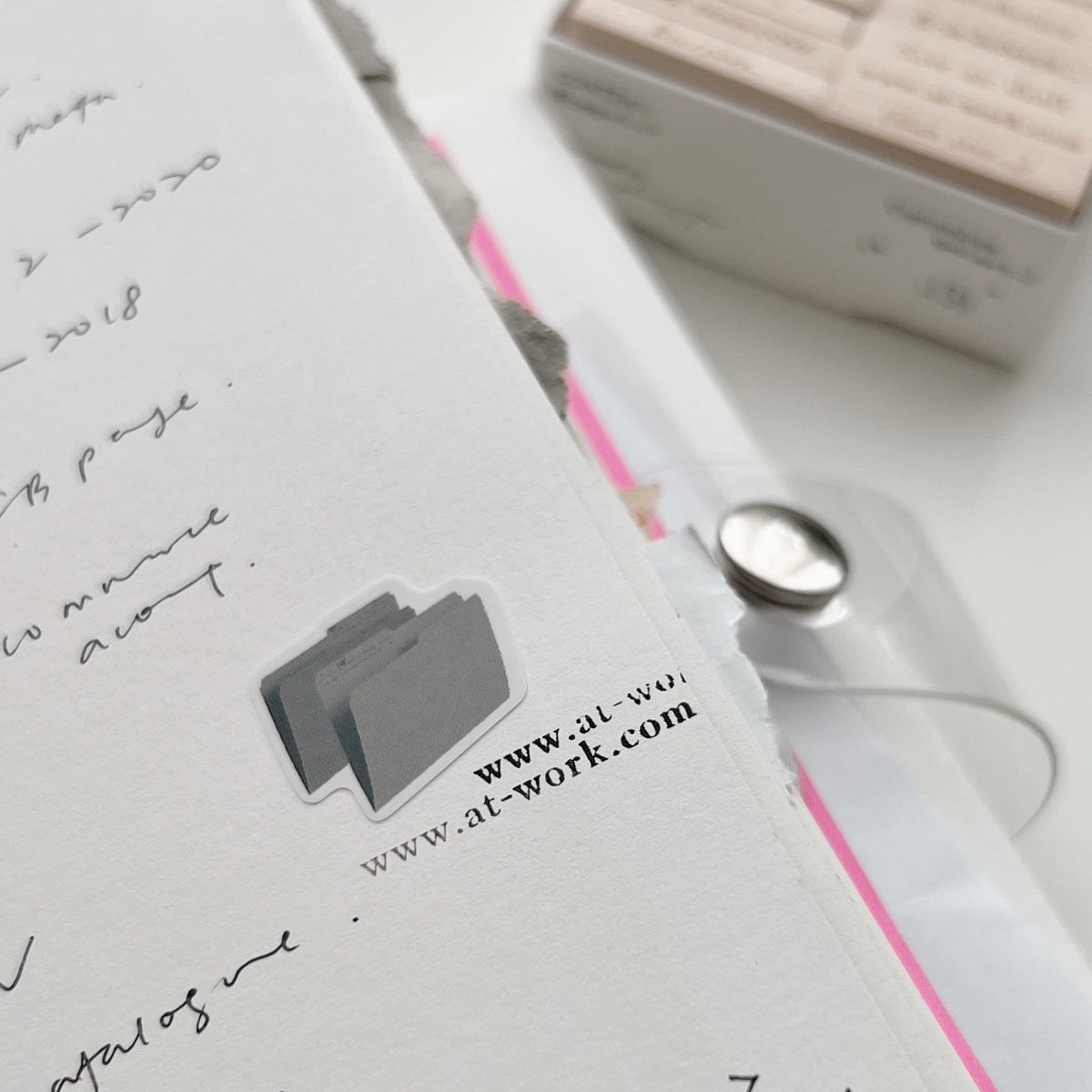 PC 9pt. (3) Tiny Text Rubber Stamps (18 types)