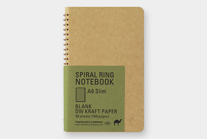 Traveler's Company Spiral Ring A6 Slim Camel Notebook - Smidapaper Ikigai Shop
