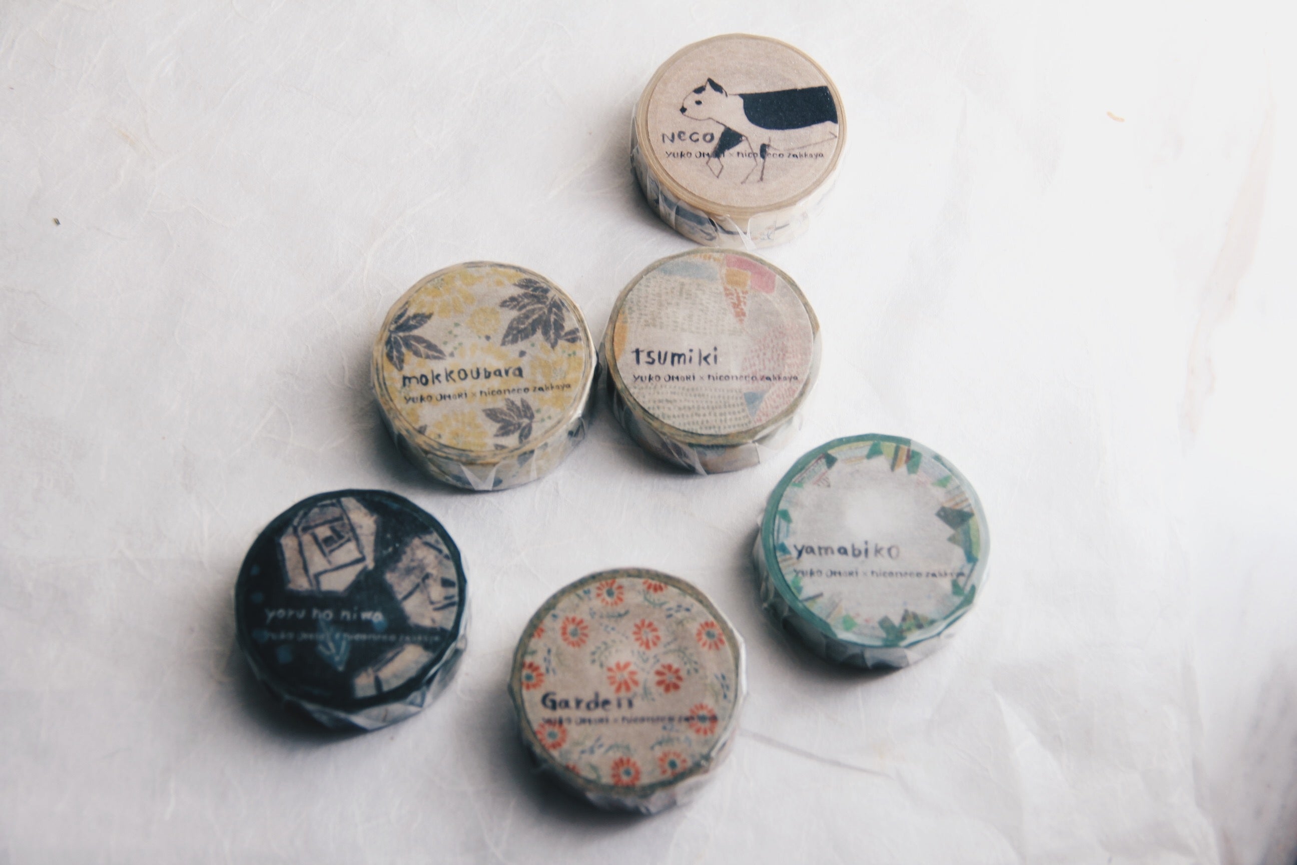 Nico Neco x omoriyuko Fine Japanese Art Washi Tape- Neco - Smidapaper Ikigai Shop