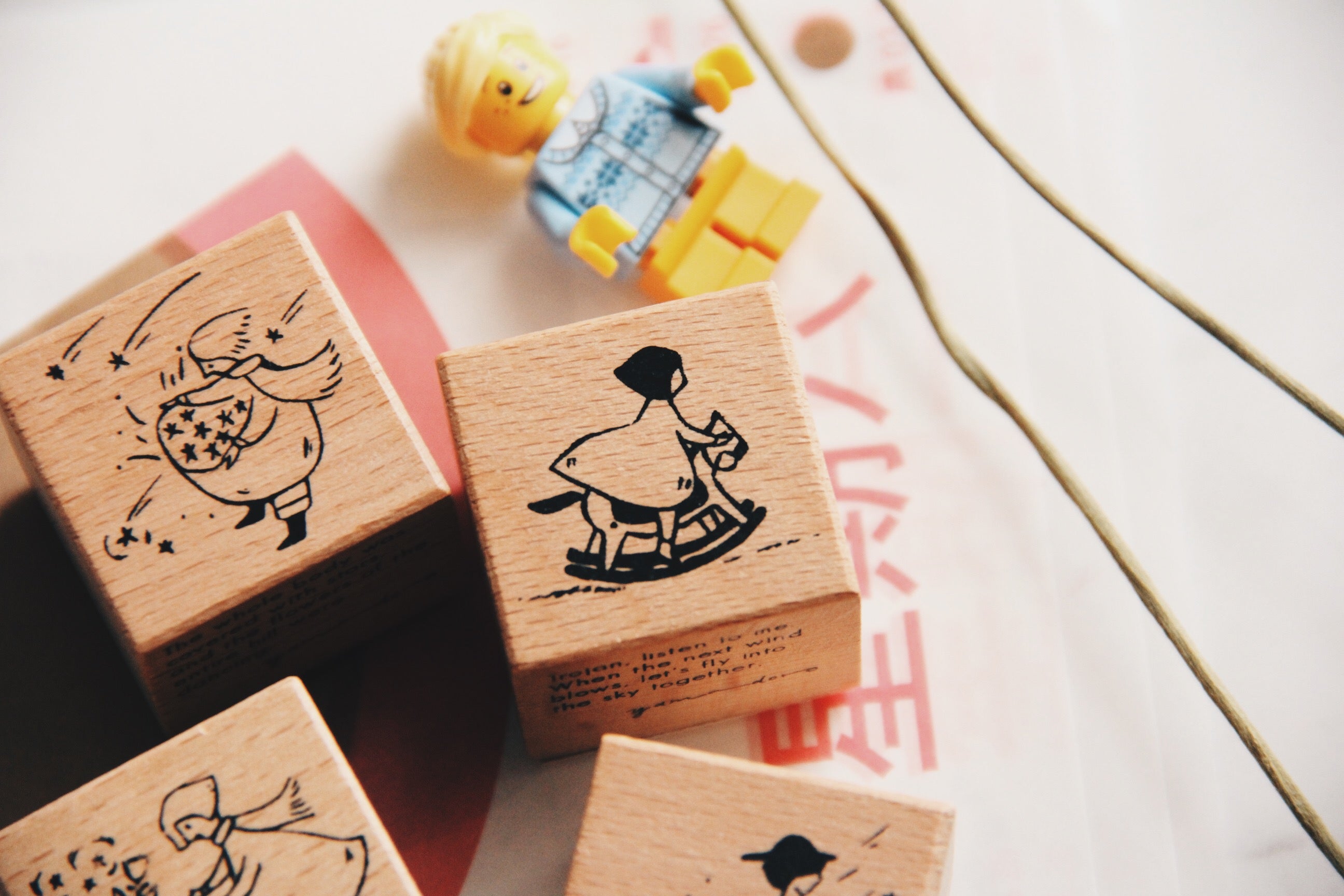 Yamadoro Star/ Trojan/ Girl Rubber Stamp (set of 4) - Smidapaper Ikigai Shop