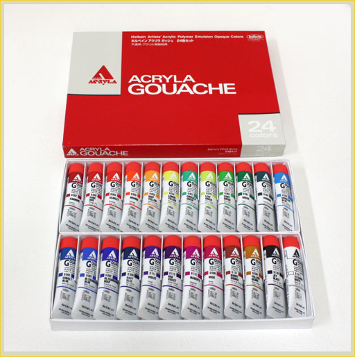 Holbein Artists’ Acrylic Polymer Emulsion Opaque 24 Colors Set - 20ml tubes - Smidapaper Ikigai Shop